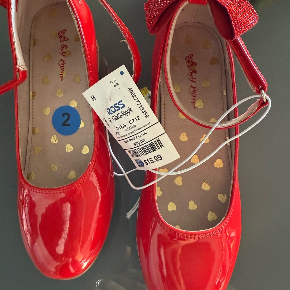 Red Bow Kids Shoes